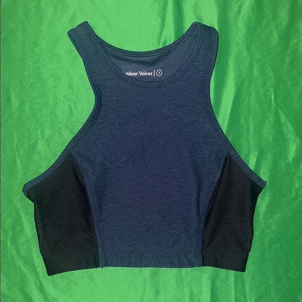 Outdoor Voices Blue and Black Sports Bra size Small